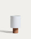 Eshe table lamp in ceramic with terracotta and white finish
