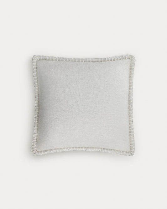 Housse de coussin Augustina blanc 45 x 45 cm