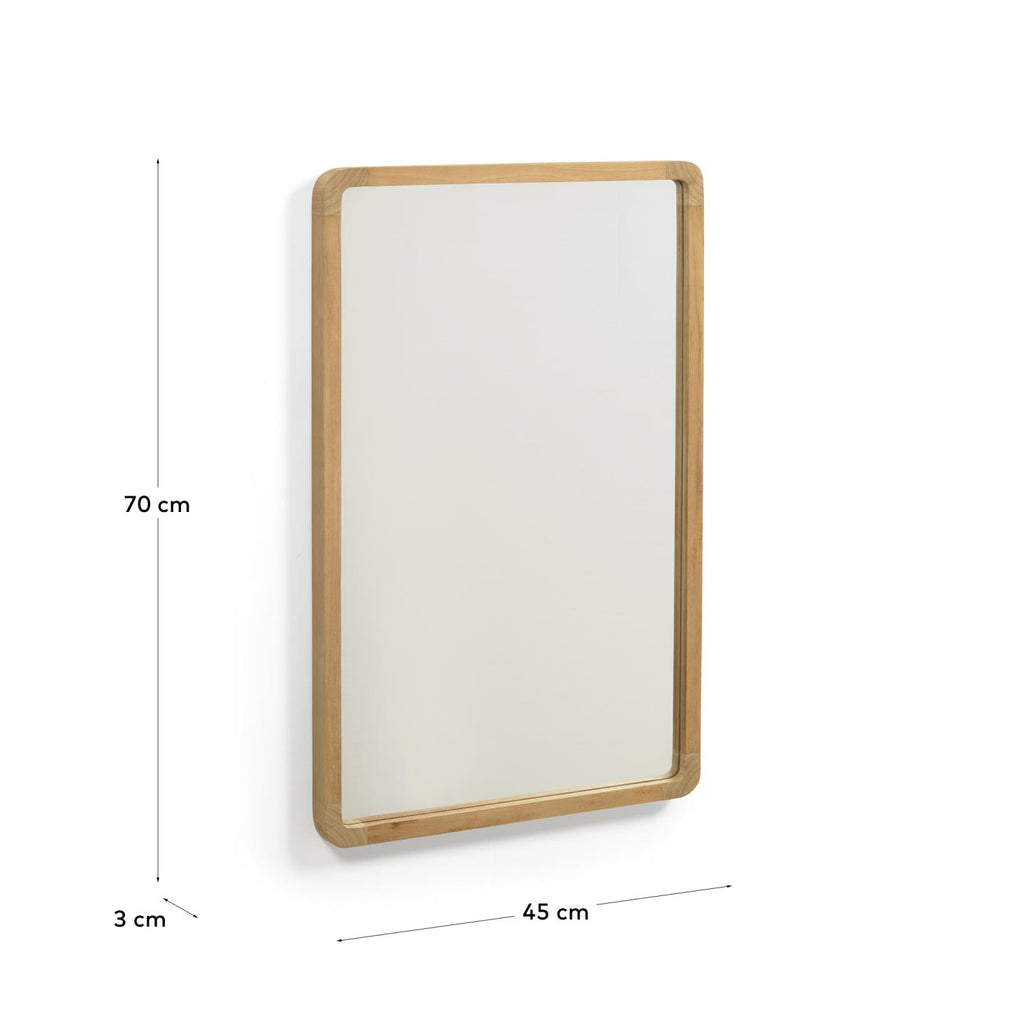Miroir Shamel en bois de teck 45 x 70 cm