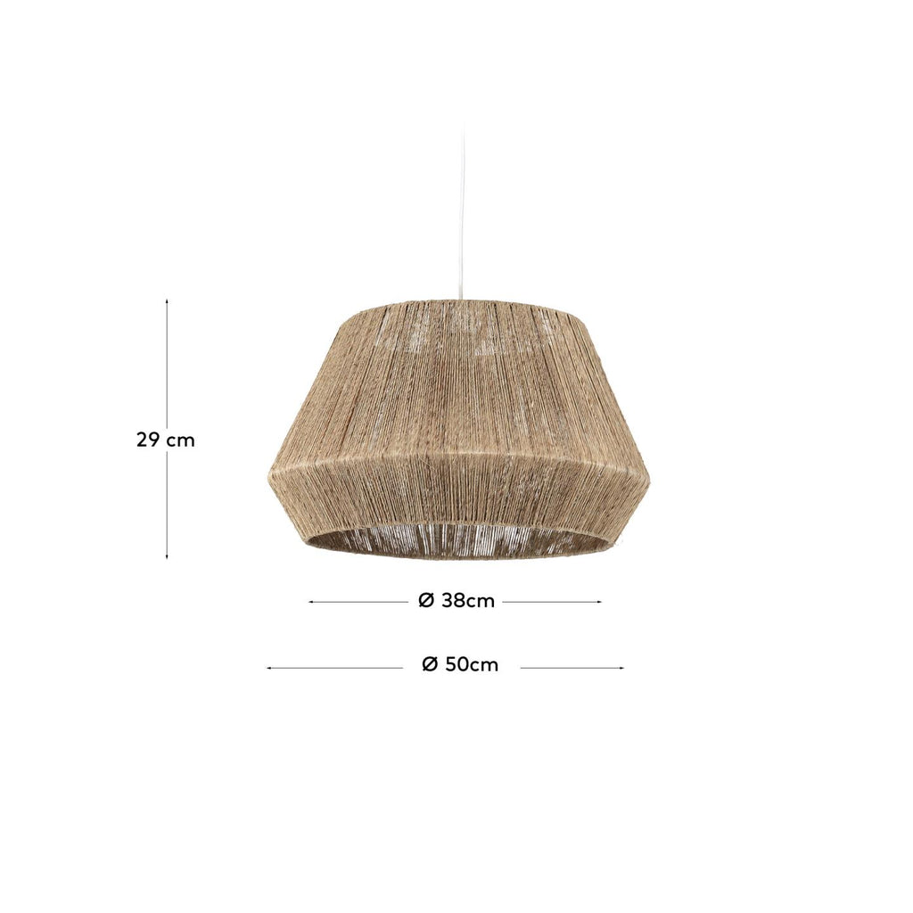 Abat-jour pour suspension Crismilda 100% jute finition naturelle Ø 50 cm
