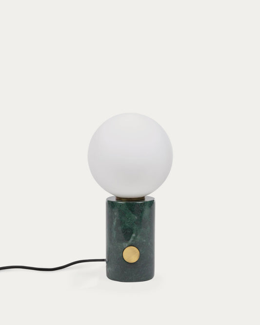 Lampe à poser Lonela en marbre finition verte