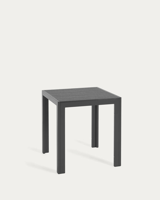 Table de jardin Sirley en aluminium noir 70 x 70 cm