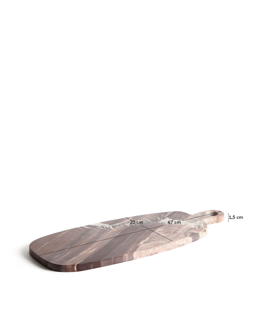 Planche de service Meran en marbre bordeaux 47 x 20 cm