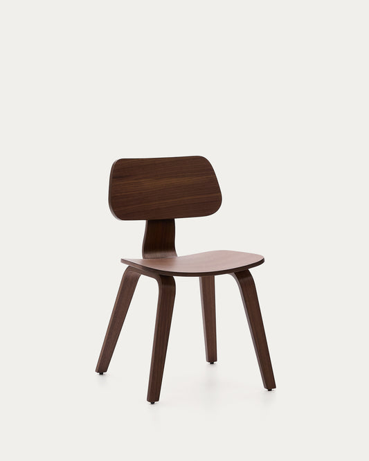 Chaise Gena en placage noyer