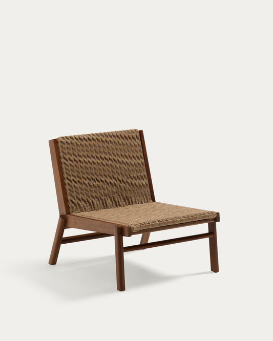 Fauteuil Itani en bois d’acacia et rotin synthétique FSC 100 %