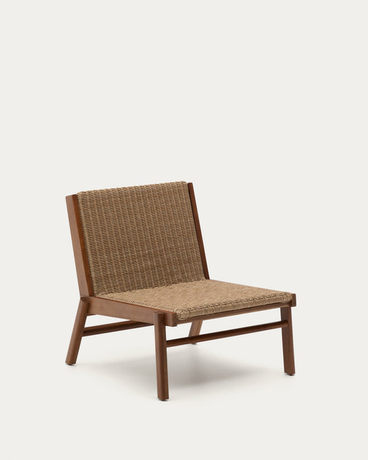 Fauteuil Itani en bois d’acacia et rotin synthétique FSC 100 %