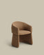 Chaise Bosca en chenille marron