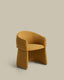 Chaise Bosca en chenille ocre