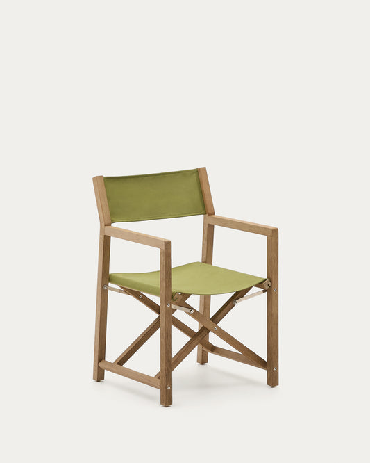 Chaise pliable d’extérieur Vilara verte en bois d’acacia FSC 100%