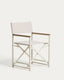 Tisno outdoor folding chair in ecru aluminium and ecru texteline