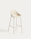 Tabouret Sanile avec pieds en acier finition beige 74 cm