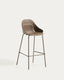 Tabouret Sanile avec pieds en acier finition marron 74 cm