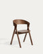 Godia chair in oak veneer with walnut finish