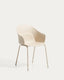 Sanile chair with beige-finish steel legs