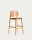 Tabouret Ludara en placage de chêne 65 cm