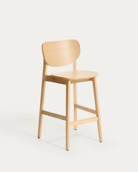 Ludara stool in oak veneer 65cm