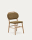 Chaise Helda en chenille verte et bois de chêne FSC Mix Credit