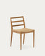 Chaise Analy en bois de chêne massif avec finition naturelle et assise en corde FSC Mix Credit