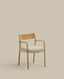 Falconera chair with a removable cover in solid oak wood with natural finish FSC Mix Credit