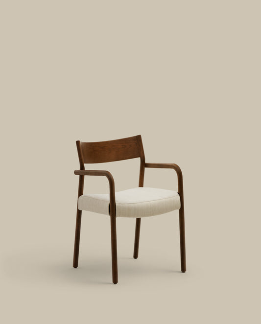 Chaise déhoussable Falconera en bois de chêne, finition noyer FSC Mix Credit