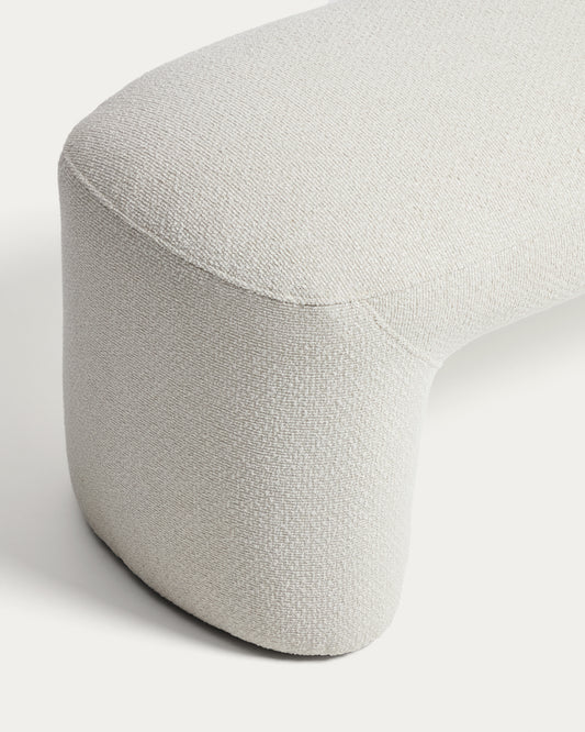 Alira beige chenille bench 140 cm FSC Mix Credit