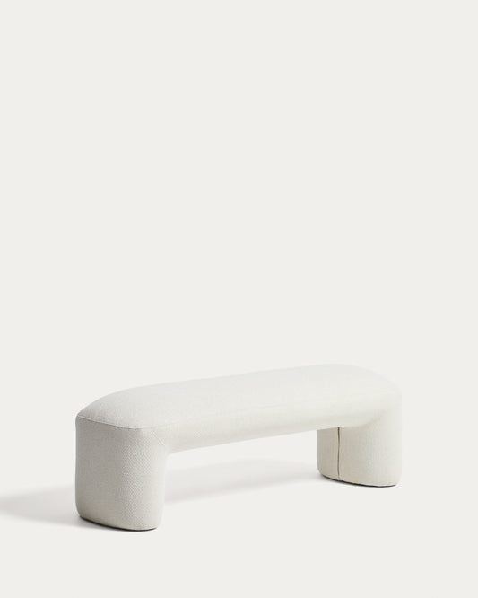 Alira beige chenille bench 140 cm FSC Mix Credit
