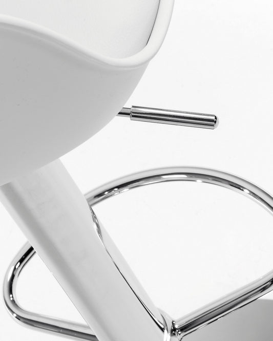 Tabouret Orlando-T blanc hauteur 60-82 cm