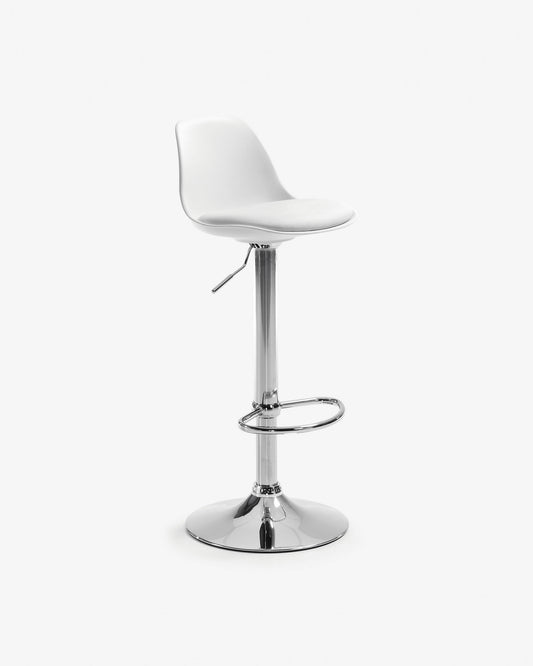 Tabouret Orlando-T blanc hauteur 60-82 cm