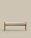 Banc Macaret déhoussable en bois de chêne finition naturelle 120 cm FSC Mix Credit