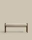 Banc Macaret déhoussable en bois de chêne finition noyer 120 cm FSC Mix Credit