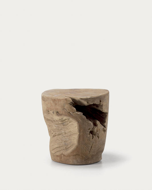 Table d'appoint Tropicana en bois de teck Ø 35 cm