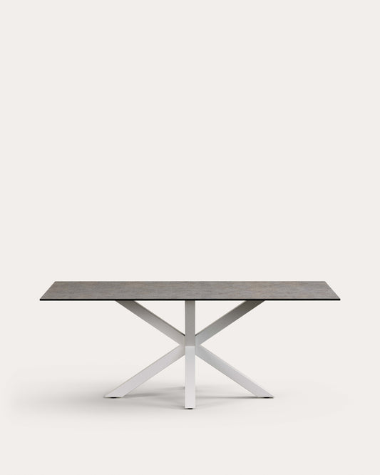 Table New Argo 200x100 cm, blanc Porcelanique Iron Moss