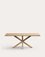 Table Argo en mélaminé finition naturelle et pieds en acier effet bois 200 x 100 cm
