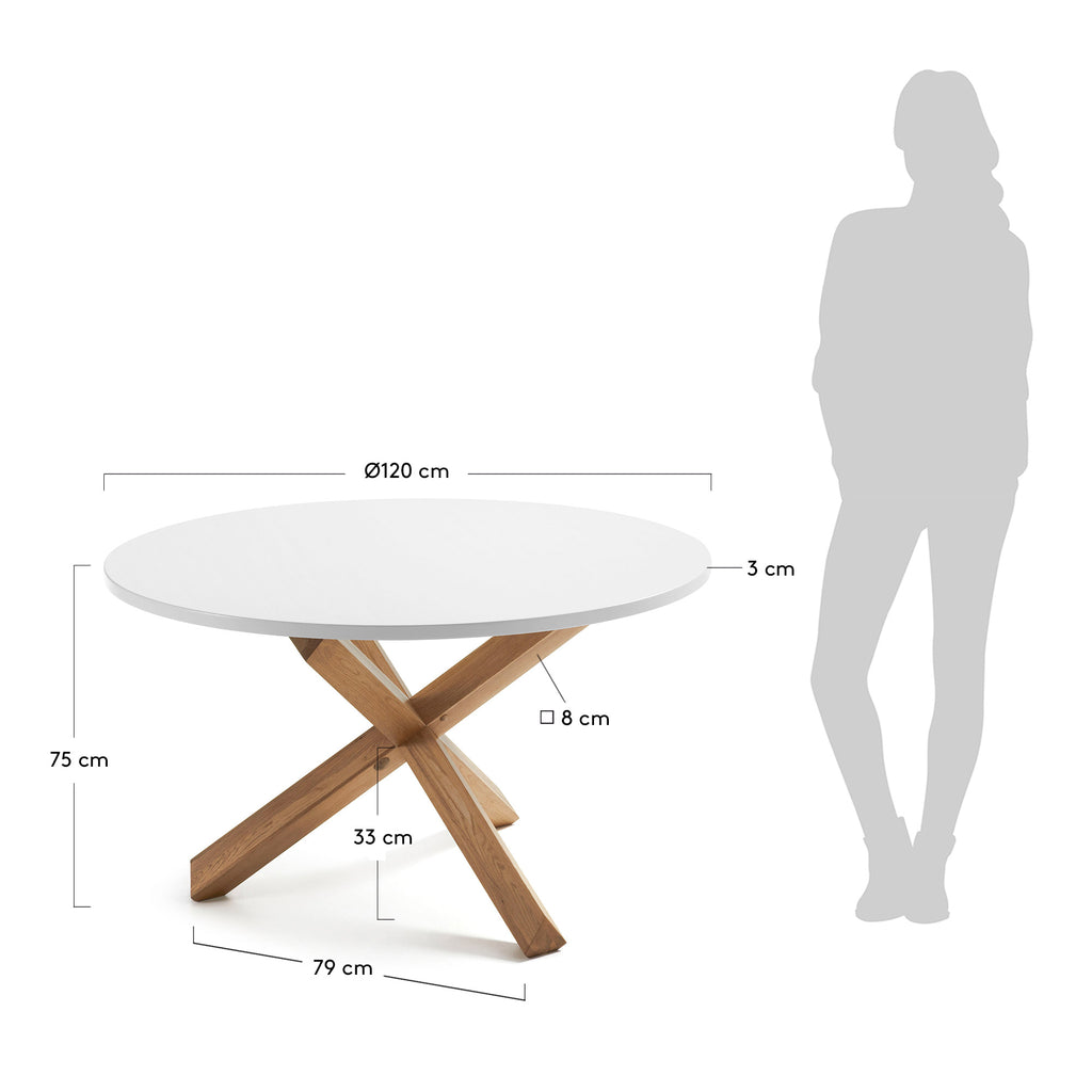 Table Lotus Ø 120 cm blanc