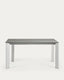 Table extensible Axis grès cérame finition Hydra Plomo pieds gris 160 (220) cm