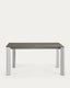 Axis extendable ceramic table with Vulcano Ceniza finish and grey steel legs 160 (220) cm 