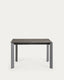 Table extensible Axis grès cérame finition Vulcano Cendrée pieds acier gris 120(180)cm