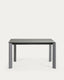 Table extensible Axis grès cérame finition Hydra Plomo pieds acier anthracite 140(200)cm