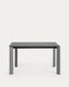 Table extensible Axis grès cérame finition Vulcano Roca pieds acier gris foncé 140 (200)cm