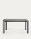 Table extensible Axis grès cérame finition Hydra Plomo pieds anthracite 160 (220) cm