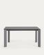 Table extensible Axis grès cérame finition Vulcano Roca pieds gris foncé 160 (220) cm