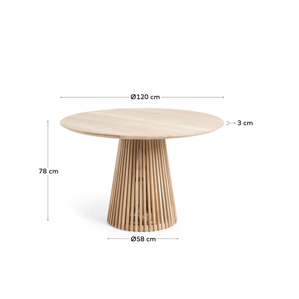 Table ronde Jeanette bois de teck Ø 120 cm