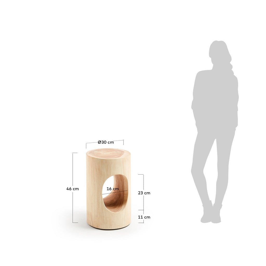 Table d'appoint Halker en bois de mungur Ø 30 cm