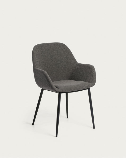 Chaise Konna gris foncé