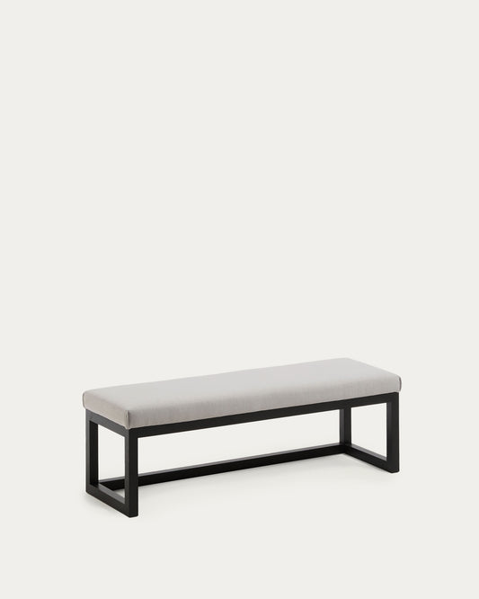 Wood black Loya bench 128 cm