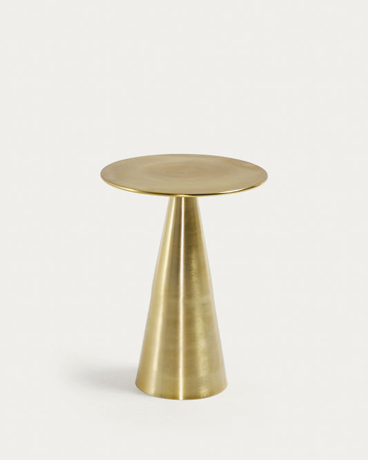 Table d'appoint Rhet en métal et finition dorée Ø 39 cm
