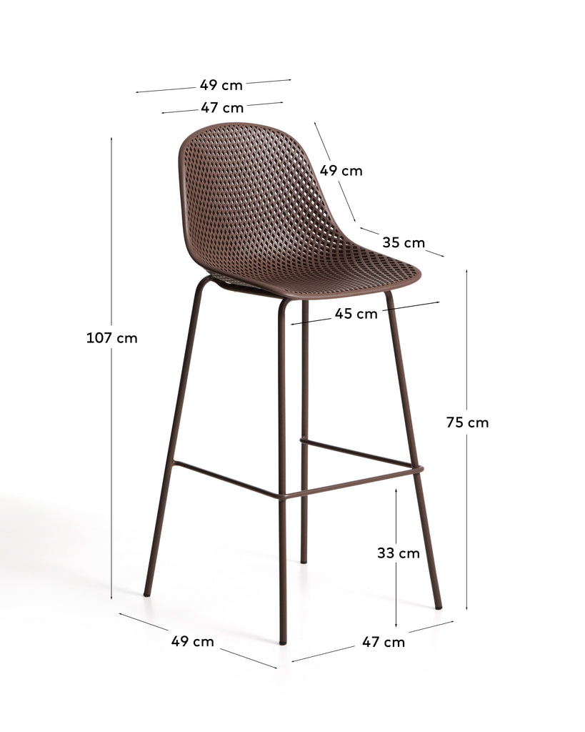 Tabouret d’extérieur Quinby marron 75 cm