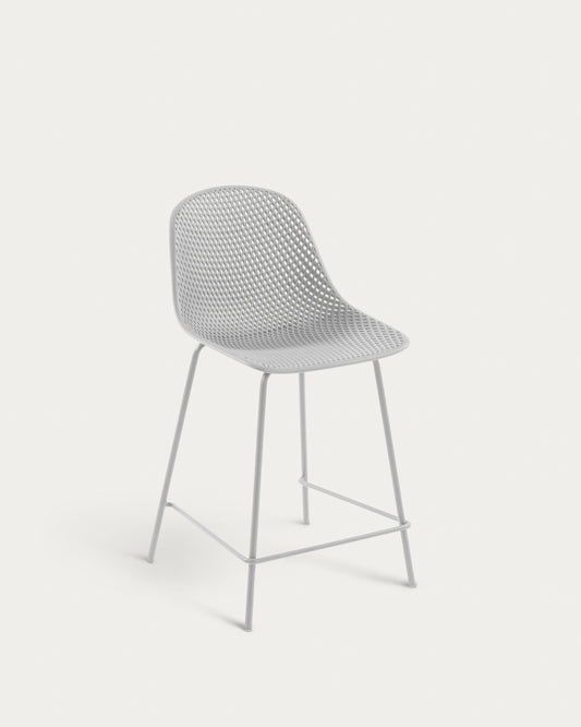Tabouret extérieur Quinby blanc hauteur 65 cm