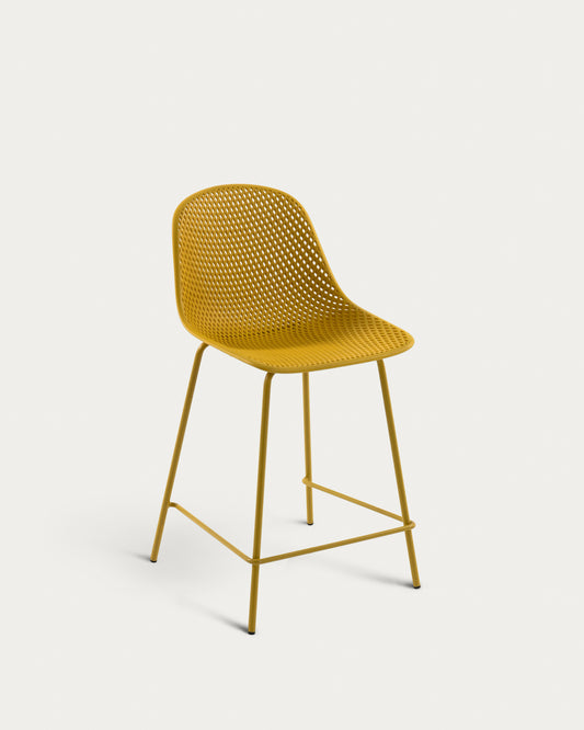 Tabouret extérieur Quinby jaune hauteur 65 cm