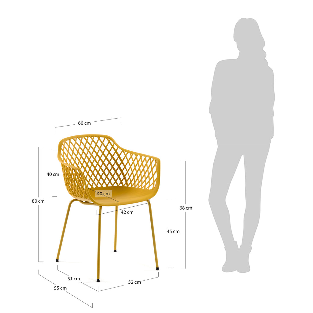 Chaise de jardin Quinn jaune